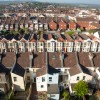 Photograph across the rooftops of houses in Bristol