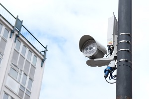 Clean Air Zone camera in Bristol City centre.