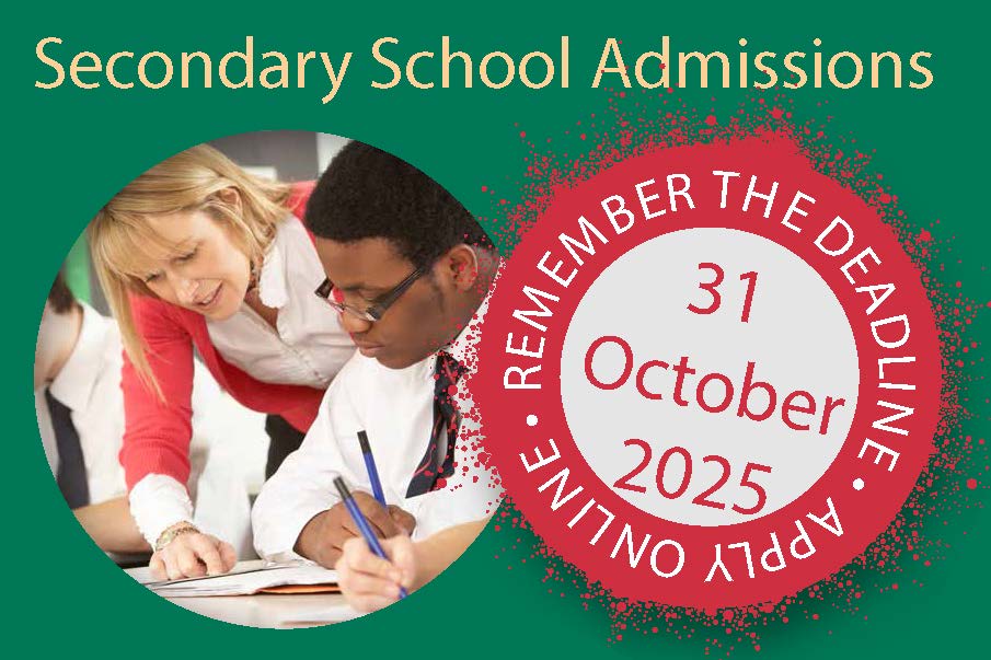 School pupil studying with the message Remember the deadline 31 October 2025