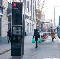 A metrobus bus stop