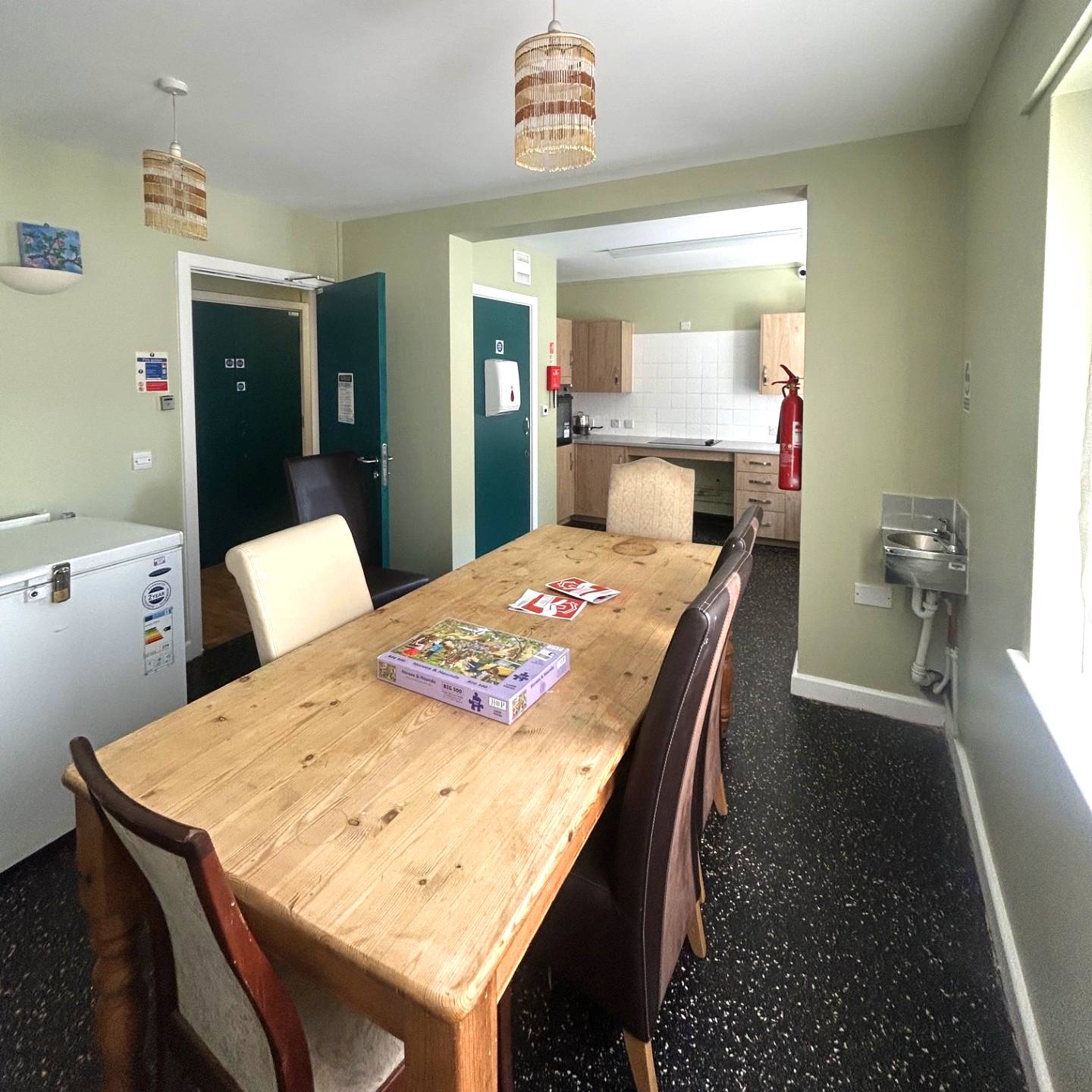 Dining room with table and chairs
