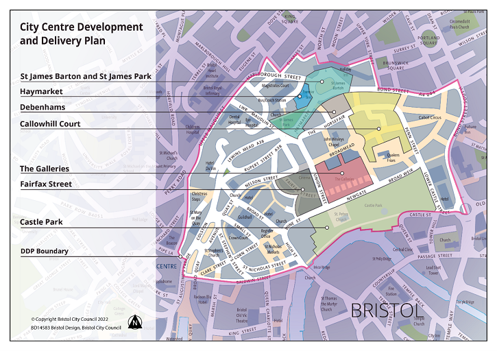City Centre Development and Delivery Plan map