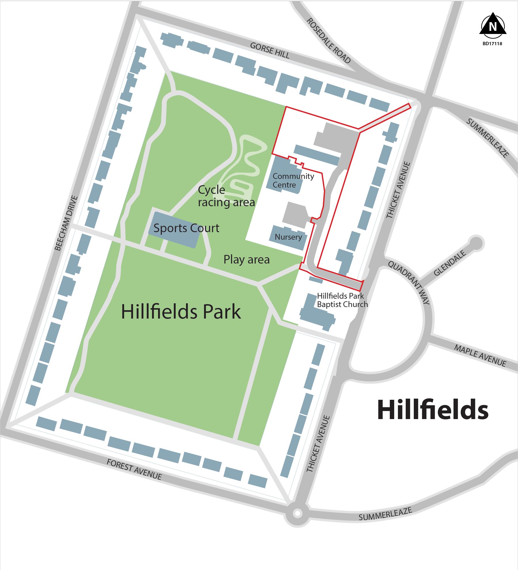 Hillfields site plan