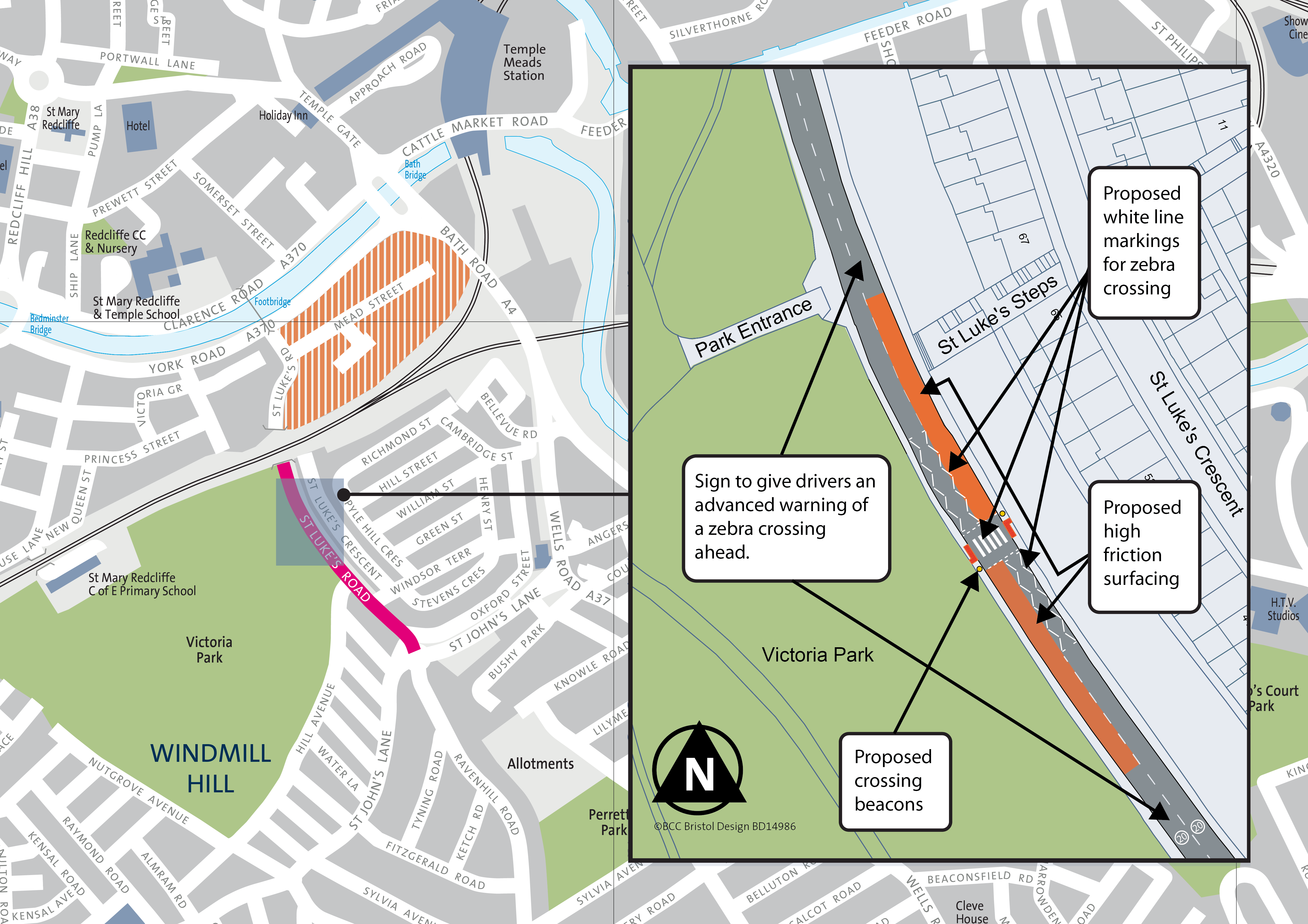 Map of the St Lukes Road area in Bristol