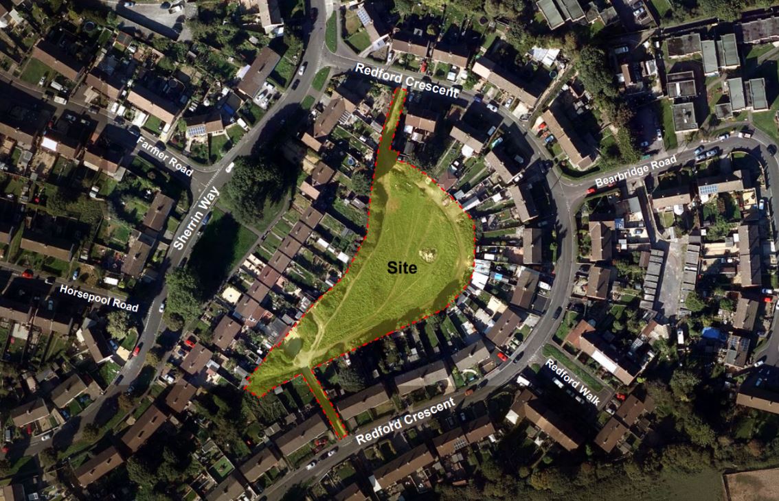 Redford Crescent, existing site