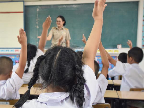 Children in a school classroom