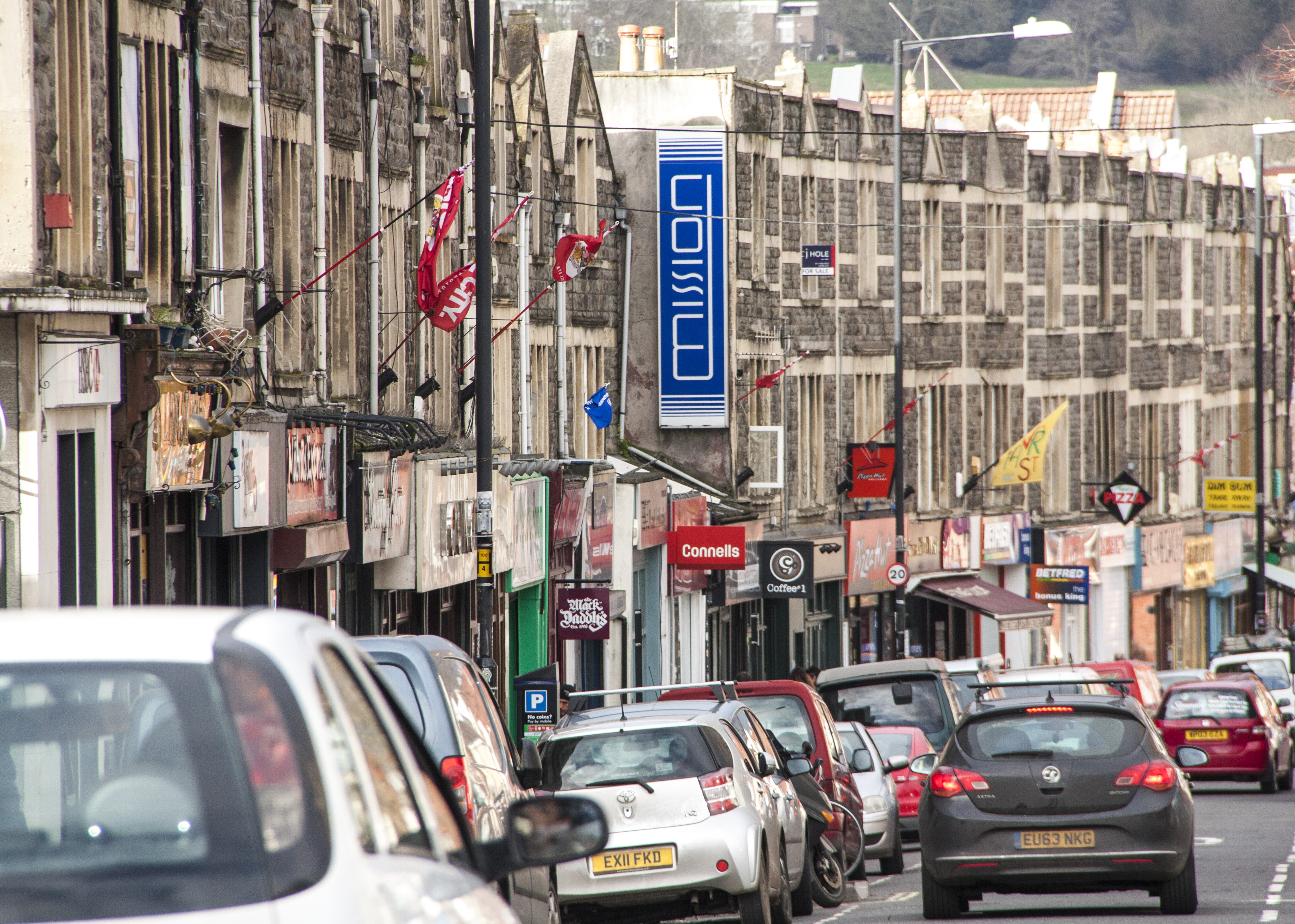 photo showing high street shops