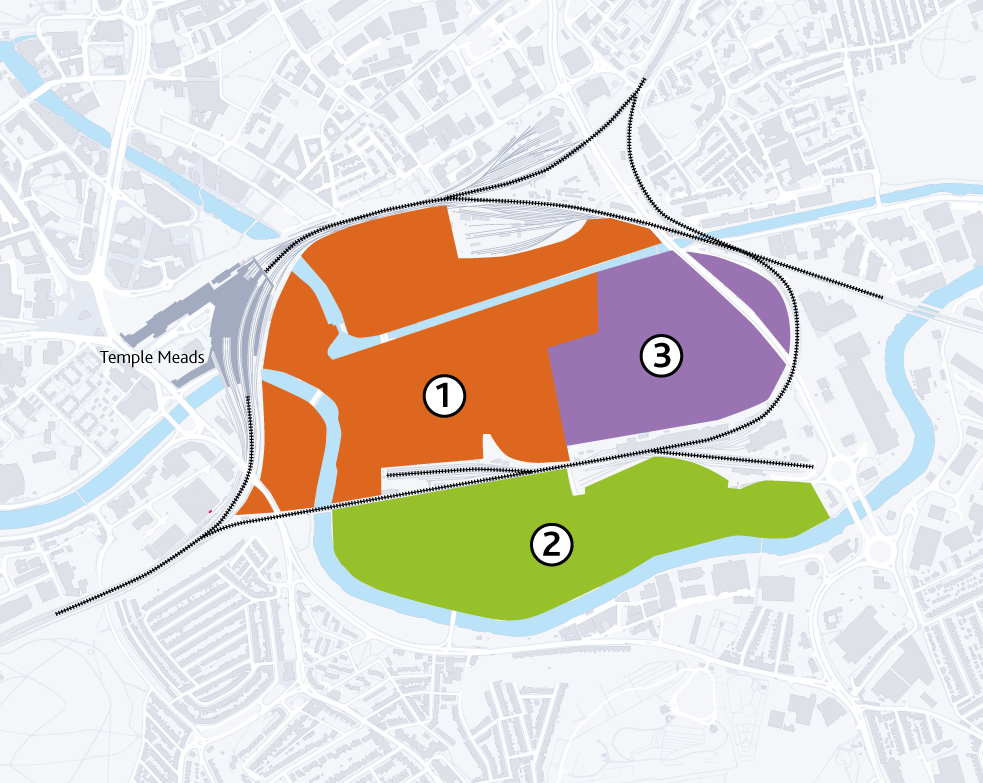 Map showing area covered by St Philip's Marsh