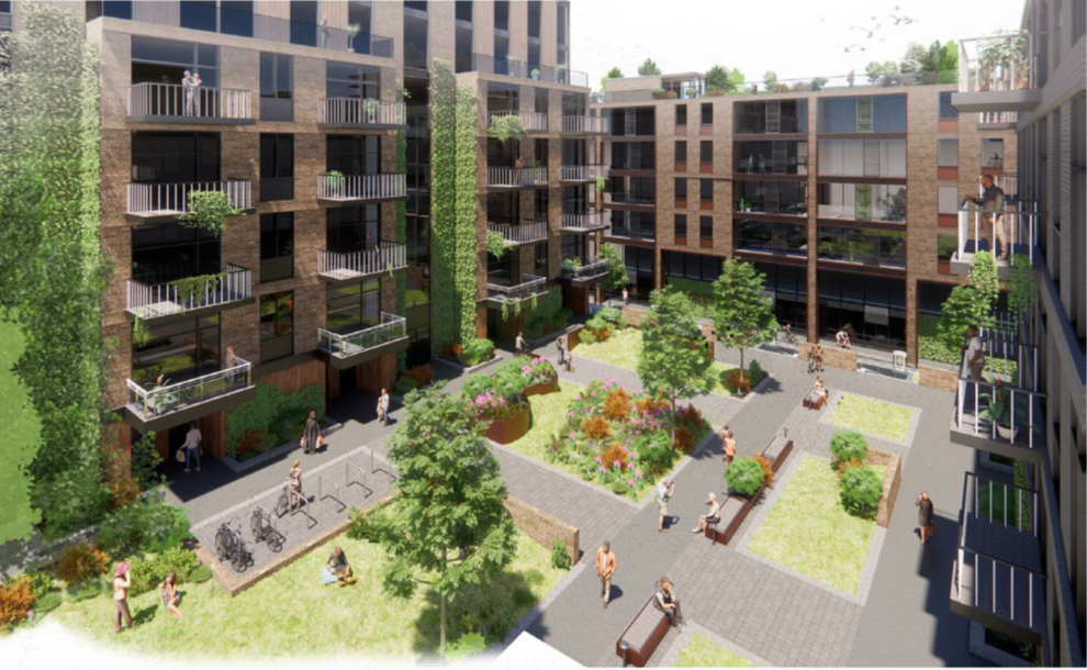 Illustration of what development at Temple Gate could look like