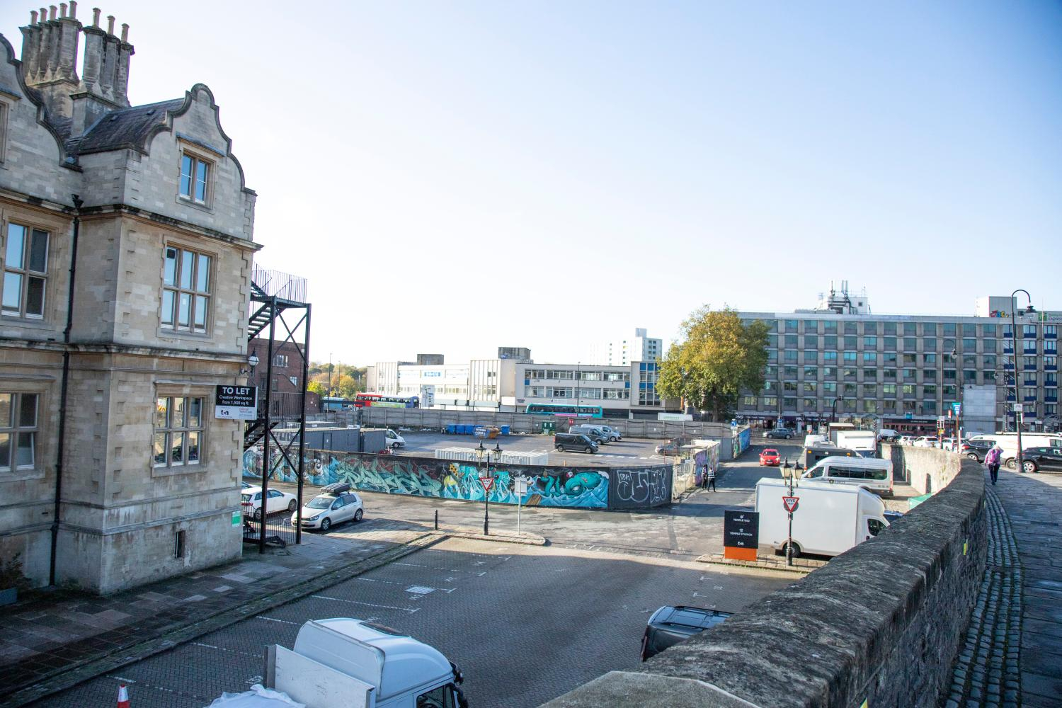 Vacant development plot in the Bristol and Exeter Yard site
