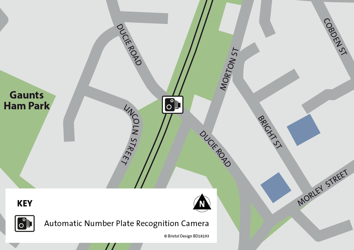 Map showing Dulcie Road Moving Traffic Enforcement as described above.