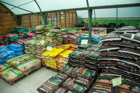 Gardening essentials in a shop