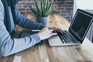 Person using a computer