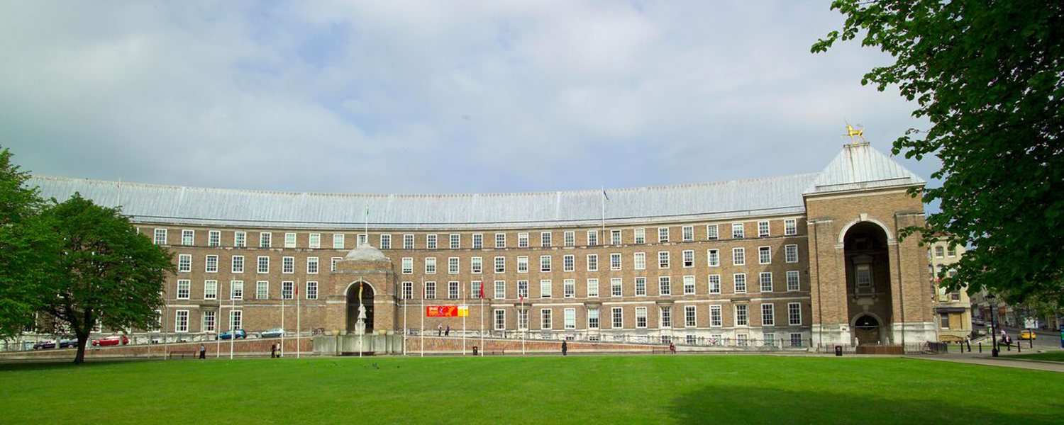 the front of city hall