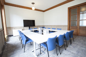 a bright meeting room