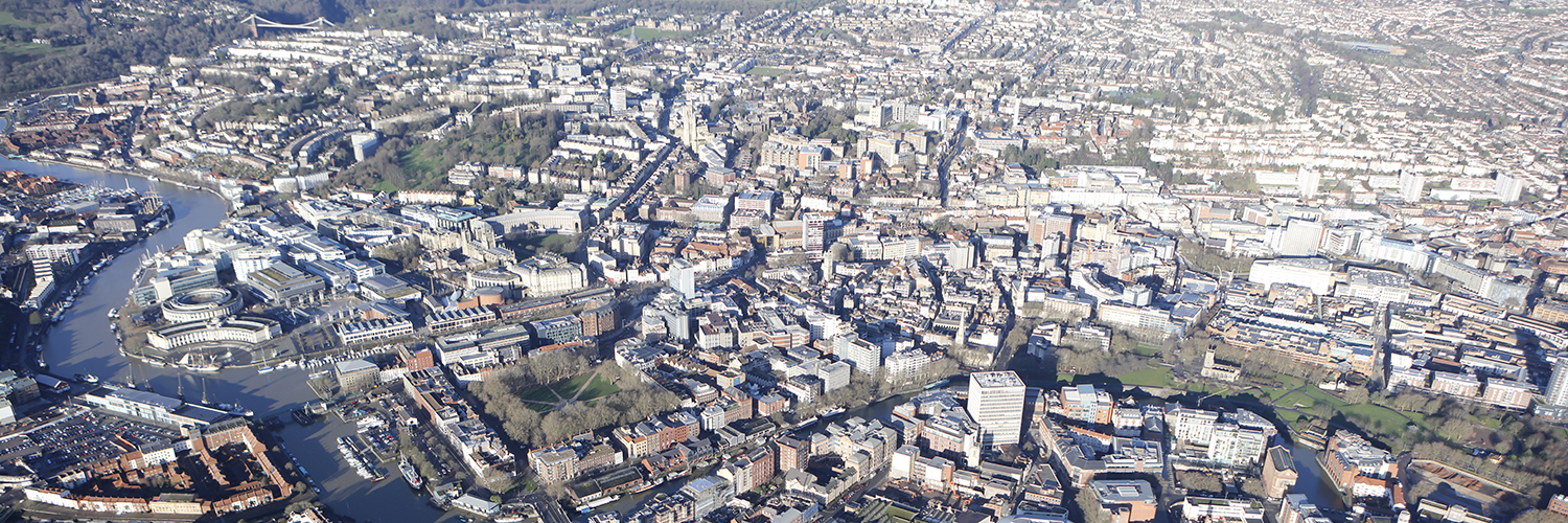 Ariel View of Bristol City Centre