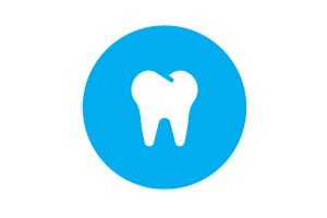 A stylised cartoon of a tooth