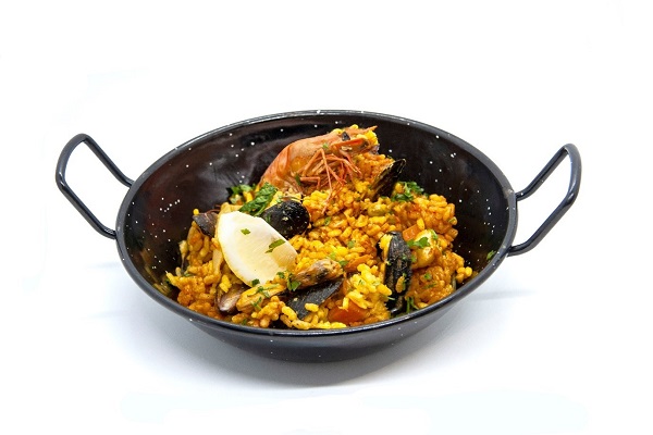 Paella in a pan