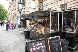 An outside cafe stall