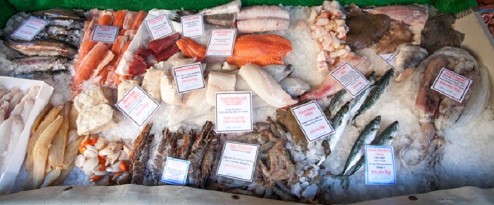Fish for sale in a market