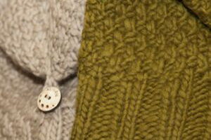 Woolen clothing and a button