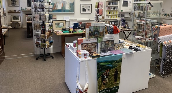 Jigsaws and cards in a market shop