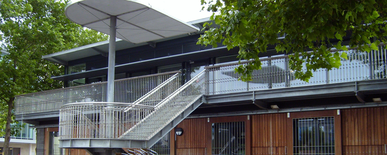 The Harbourside Pavilion stairs leading to the pavilion balcony
