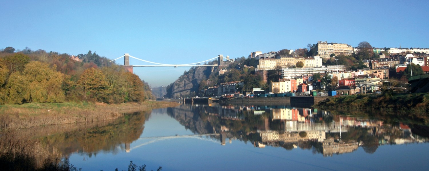 Clifton Suspension Bridge from the view of the Avon Gorge