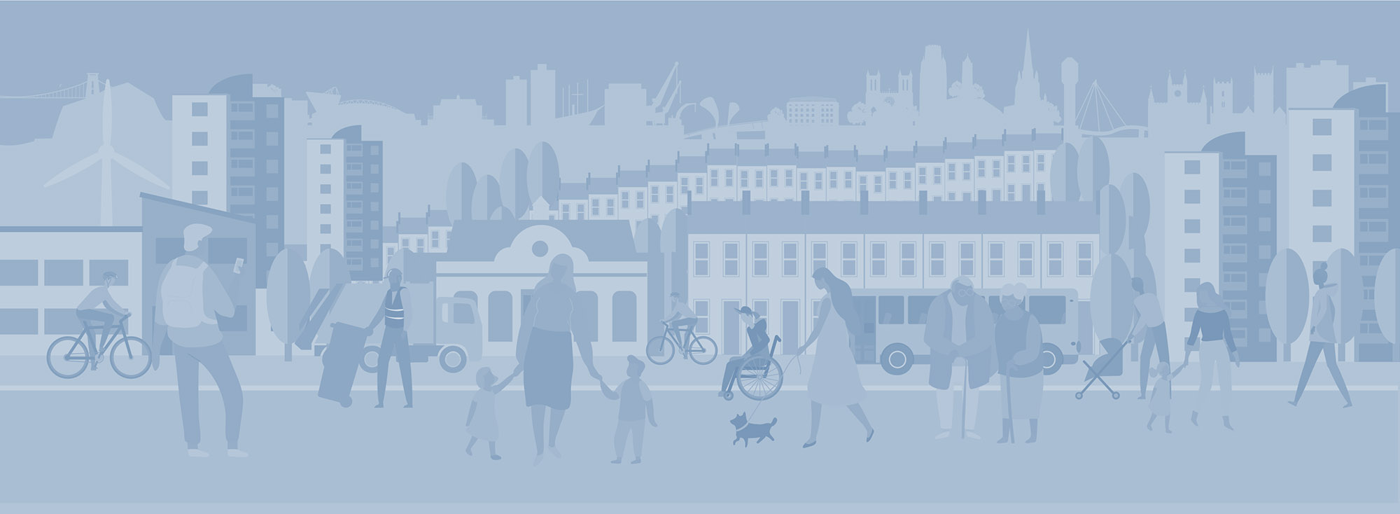 Illustration of a Bristol street